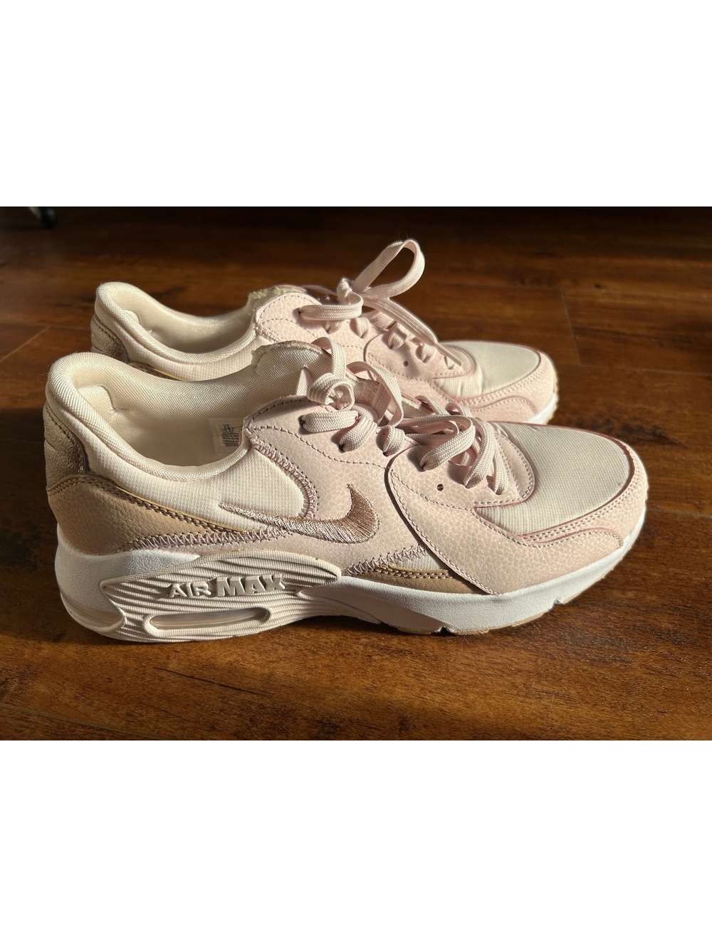 Nike Air Max Sneakers Size US 11 in Light Pink and Beige